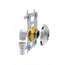 [312378] PLATINE DE FIXATION MURALE SIMPLE POUR MULTICOUCHE A COMPRESSION D16 - F1/2"