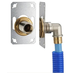 [312388] PLATINE DE FIXATION MURALE SIMPLE POUR PER A GLISSEMENT D16 - F1/2"