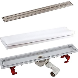 [315472] ENSEMBLE CANIVEAU INOX 850MM + GRILLE LINE