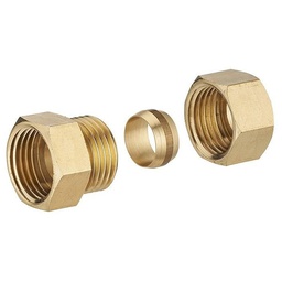[312853] RACCORD DROIT BICONE M 3/8 - D10 LIEN 1PIECE