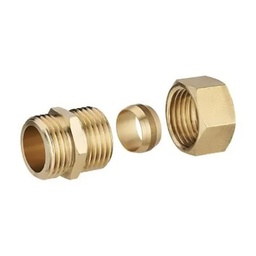 [312855] RACCORD DROIT BICONE M 1/2 - D12 LIEN 1PIECE
