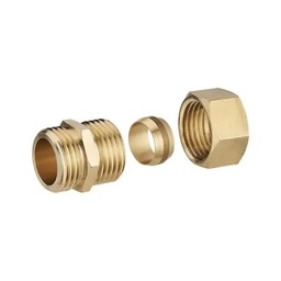 [312860] RACCORD DROIT BICONE M 3/4 - D16 LIEN 1PIECE