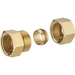 [312861] RACCORD DROIT BICONE F 3/8 - D10 LIEN 1PIECE
