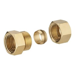 [312862] RACCORD DROIT BICONE F 3/8 - D12 LIEN 1PIECE