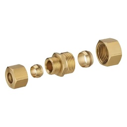 [312872] RACCORD DROIT BICONE EGAL D16 LIEN 1PIECE