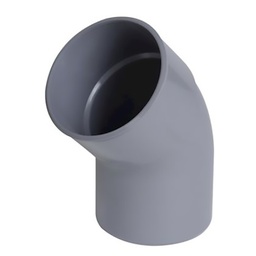 [313370] COUDE PVC EVACUATION 45 MF D125