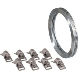[313831] COLLIER SANS FIN + 8 TETES BANDE ACIER 8 MM - L 3 METRES