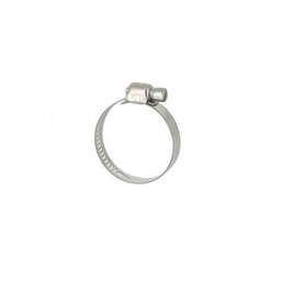 [313843] COLLIER DE SERRAGE TOUT INOX 12 MM DIAM. DE SERRAGE 18 A 28 MM-PAR 2