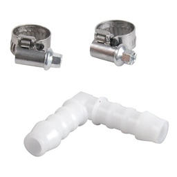 [314088] COUDE (POM) DIAM.8 AVEC 2 COLLIERS