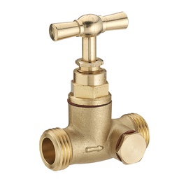 [314244] ROBINET D ARRET SANS EPAUL LAITON AVEC PURGE DM 1/2 + 1 BOUCHON LIEN 1PIECE