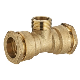 [314270] TE POLYETHYLENE MALE AU CENTRE LAITON D20 - M 1/2 - D20 LIEN 1 PIECE