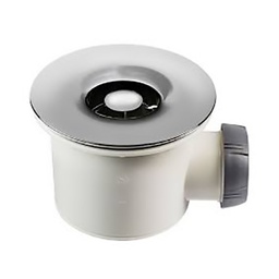 [315219] BONDE DE DOUCHE TOURBILLON GRILLE CHROME SIMPLE D90
