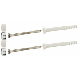 [314652] FIXATION DE BIDET/WC A TIREFOND M6 L:60 AVEC CACHE TETE CHROME COQUE 2PIECES