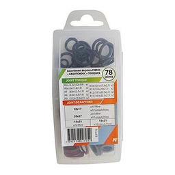 [314708] COFFRET DE 78 JOINTS : 60 JTS INT.FIBRE/ CAOUT+18 JTS TORIQUES