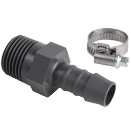 [314962] RACCORD POLYAMIDE DIAM.4 - 1/4 AVEC 1 COLLIER