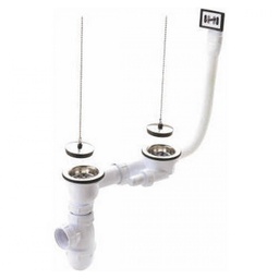 [315082] VIDAGE COMPLET AVEC SIPHON EVIER GRES 2 BACS C5907