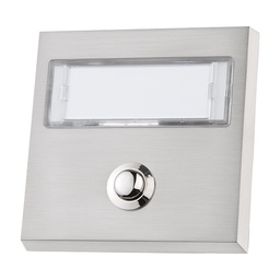 [30675] BOUTON POUSSOIR AVEC PORTE NOM RETROECLAIRE 8V-24V