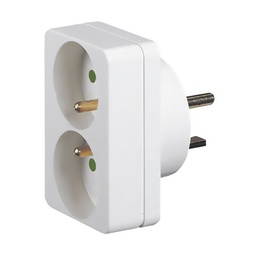 [30833] Adaptateur pour le branchement de deux fiches 2P+T 16A sur une prise 20A