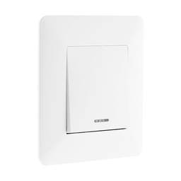 [30901] BOUTON POUSSOIR A VOYANT ARTEZO BLANC