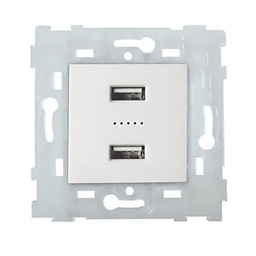 [30950] PRISE 2XUSB BLANC GLOSS COLRS