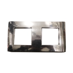 [30962] PLAQUE 2P CHROME MIROIR COLRS