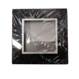 [30968] PLAQUE VERRE NOIR CALE METAL COLRS