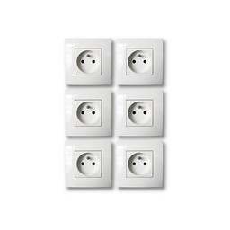 [30977] 6 PRISES 2P+T BLANC GLOSS COLRS