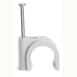 [31042] ATTACHE CABLE Ø 9MM PINCE RONDE GRIS