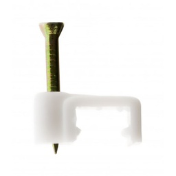 [31063] 100 ATTACHES CABLE MEPLAT BLANC N°1