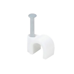 [31064] 100 ATTACHES CABLE ROND D.6 BLANC