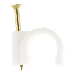 [31068] 100 ATTACHES CABLE ROND D.12 BLANC