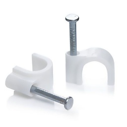 [31069] 100 ATTACHES CABLE ROND D.14 BLANC