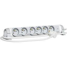 [31160] RALLONGE 6 PRISES 1,5 M BLANC