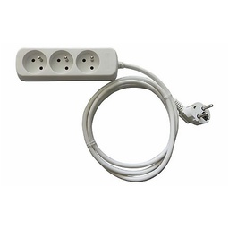 [31172] BLOC MULTIPRISE 3X2P+T 1,40M 16A 230V 3G1 BLANC PRO ELEK FX3N