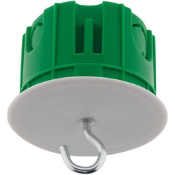 [31273] BOITE MACONNERIE POINT DE CENTRE D65MM + CROCHETS DE SUSPENSIONS