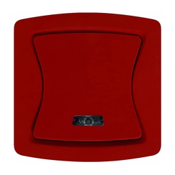 [31344] BOUTON POUSSOIR ROUGE FINITION SOFT DIVINE