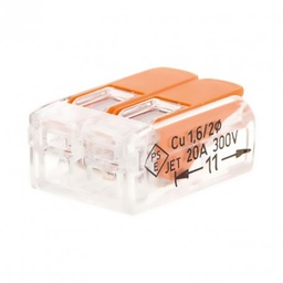 [31385] LOT 10 MINI BORNES DE CONNEXION A LEVIER 2 ENTREES - S222