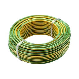 [31421] FILS H07V-U 1,5MM2 25M JAUNE/VERT FILM