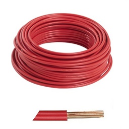[31472] FIL ISOLE SEMI RIGIDE H07V-R 6MM2 ROUGE 300M 1/2T