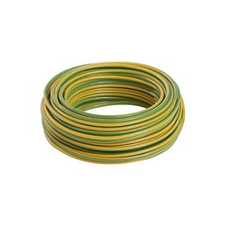 [31473] FIL ISOLE SEMI RIGIDE H07V-R 6MM2 V/JAUNE 300M 1/2T
