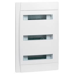 [31503] TABLEAU ELECTRIQUE ENCASTRE COFFRET PORTE TRANSPARENTE 3R 36MOD IP40 IK07 PRACTIBOX 601114