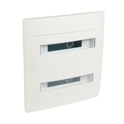 [31504] TABLEAU ELECTRIQUE ENCASTRE COFFRET PORTE TRANSPARENTE 2R 24MOD IP40 IK07 PRACTIBOX 601113