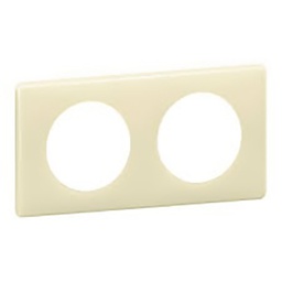[31591] CELIANE _PLAQUE 2 POSTES LAQUE IVOIRE