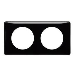[31594] CELIANE _PLAQUE 2 POSTES LAQUE NOIR