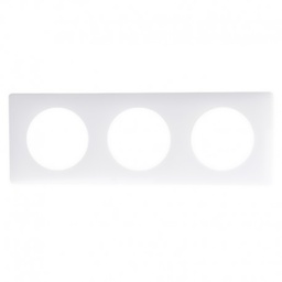 [31595] CELIANE _PLAQUE 3 POSTES LAQUE BLANC YESTERDAY