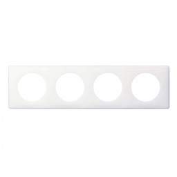 [31596] CELIANE _PLAQUE 4 POSTES LAQUE BLANC YESTERDAY