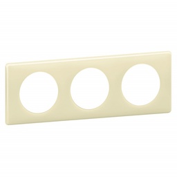 [31597] CELIANE _PLAQUE 3 POSTES LAQUE IVOIRE