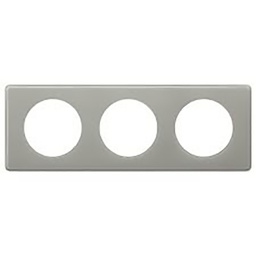 [31599] CELIANE _PLAQUE 3 POSTES LAQUES GRIS PERLE