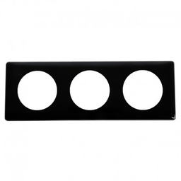 [31600] CELIANE _PLAQUE 3 POSTES LAQUE NOIR