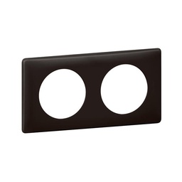 [31625] CELIANE _PLAQUE 2 POSTES METAL POUDRE BASALTE